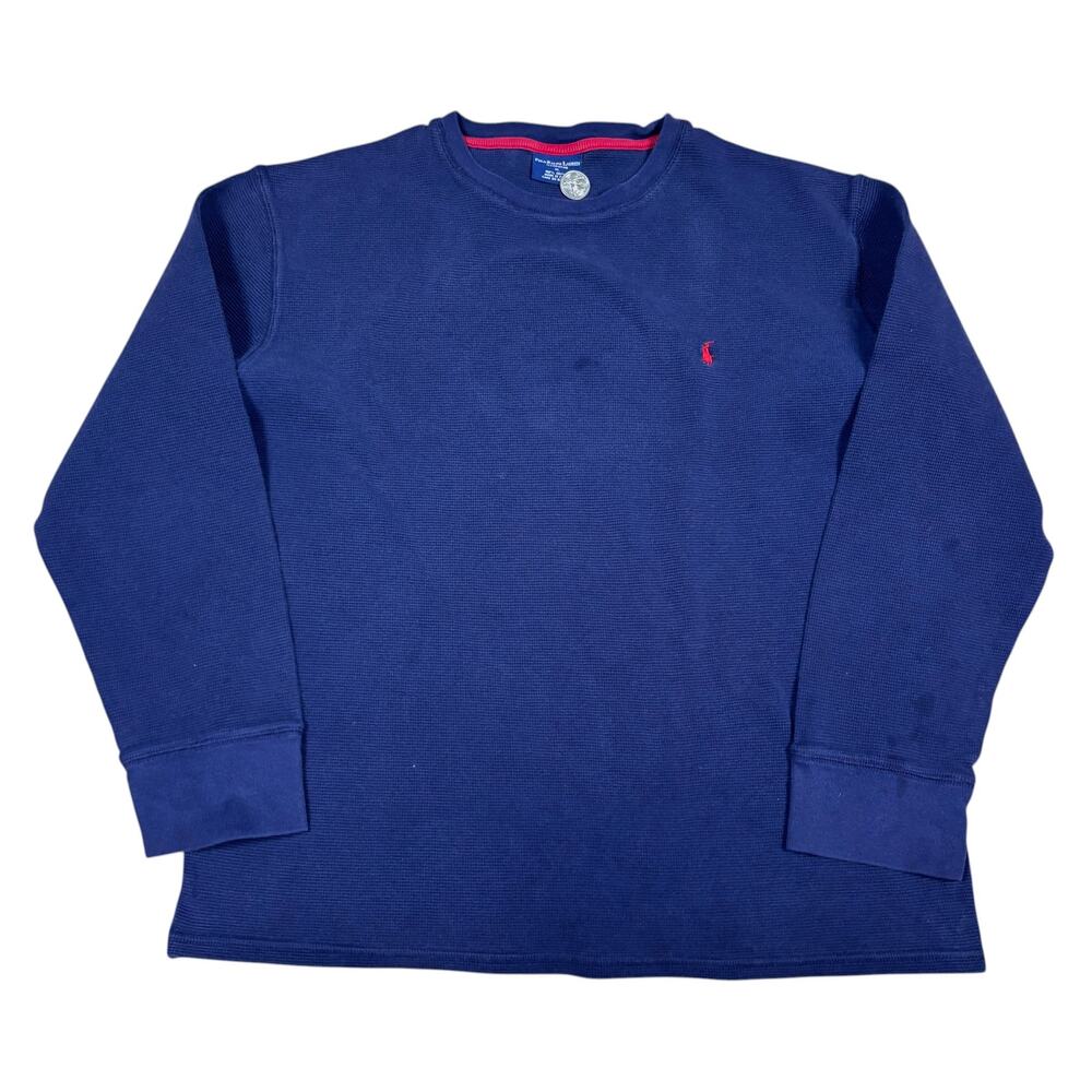 vintage y2k 2000s Polo Ralph Lauren thermal waffle knit crewneck XL sleepwear
